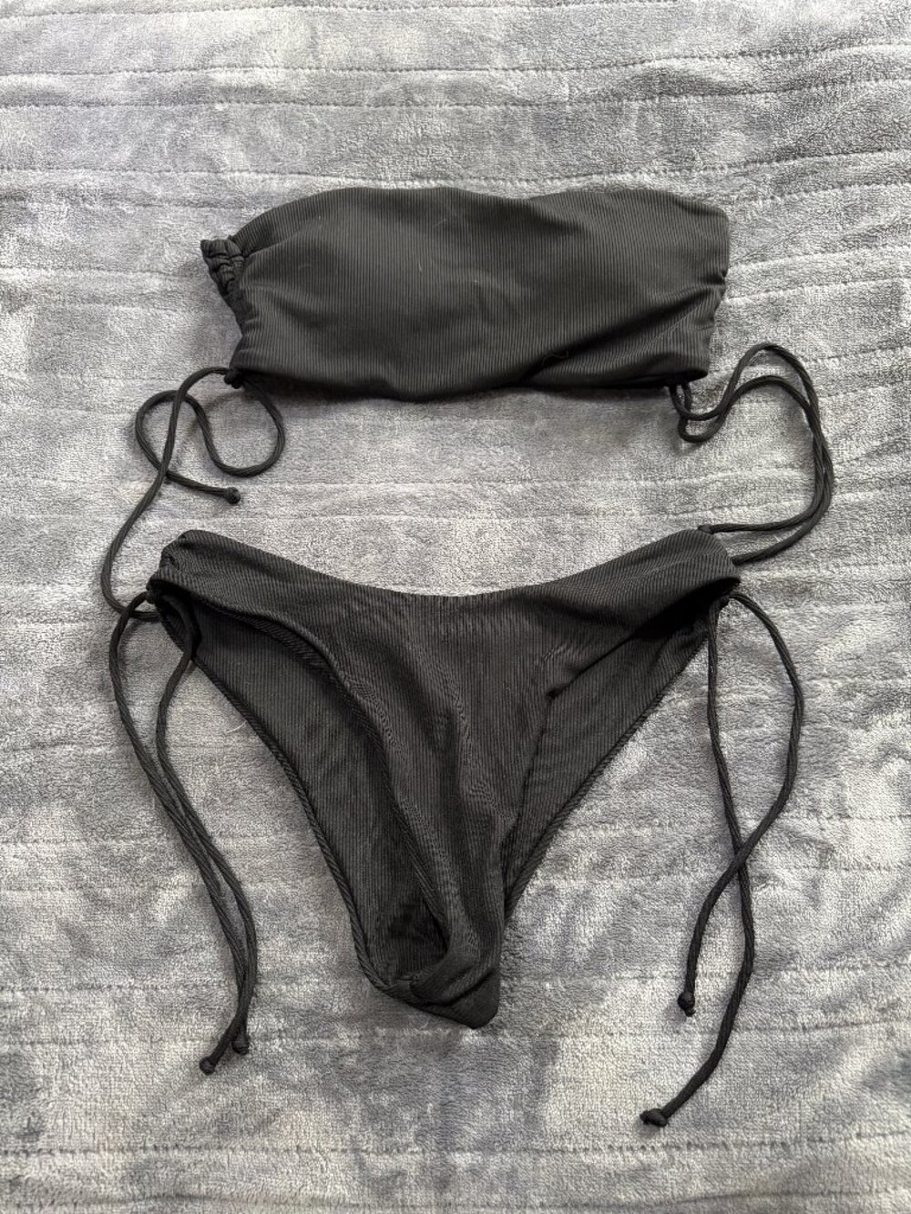 Shein Black Bandeau Bathing Suit